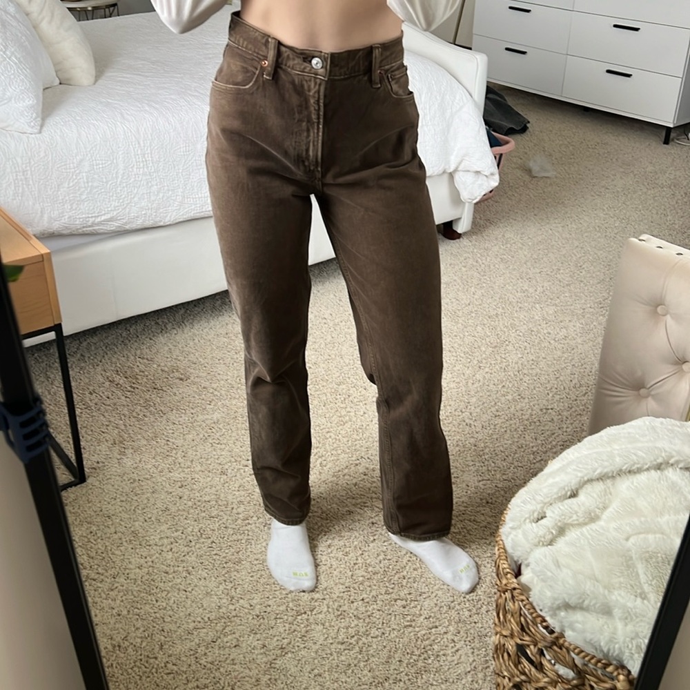 Abercrombie The 90's Straight Ultra High Rise Curve Love Jeans